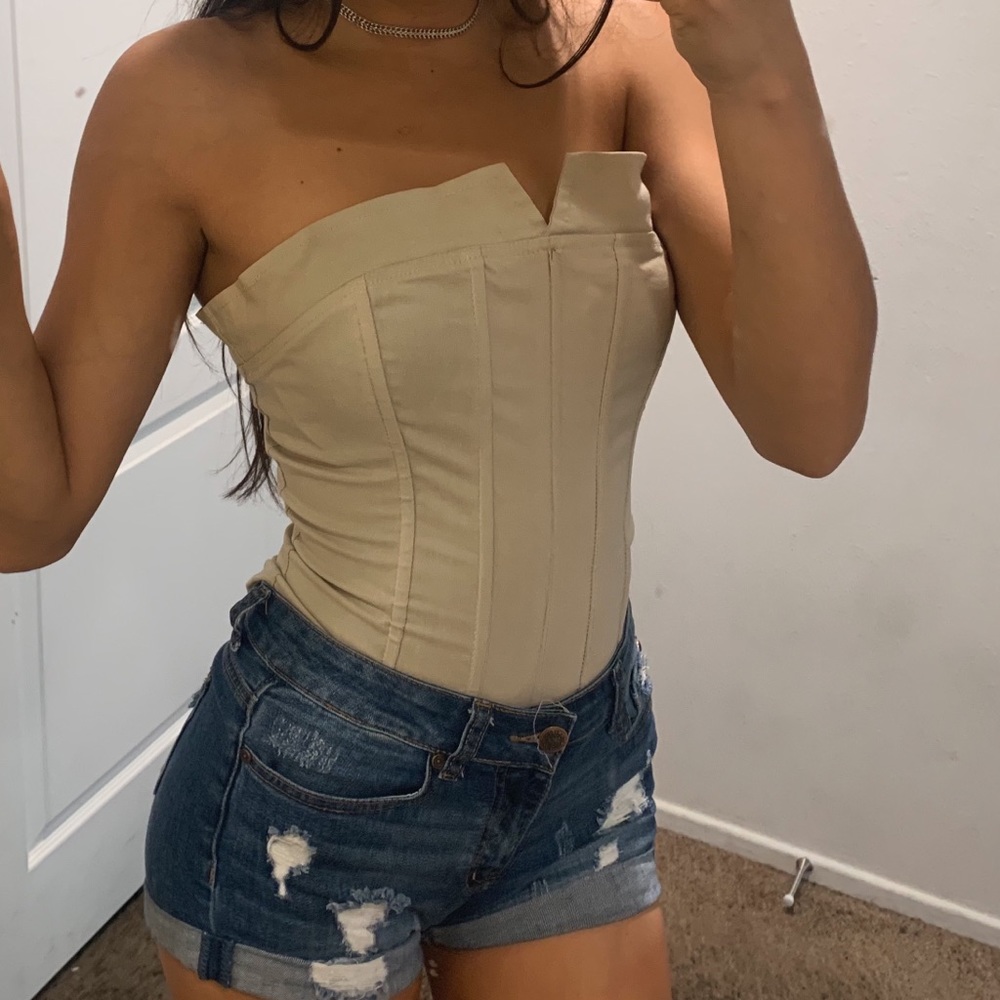 Beige Corset Top